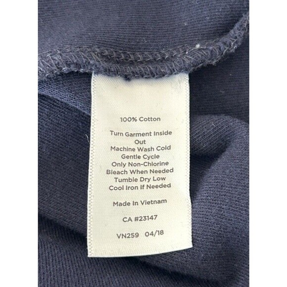 Talbots Dress Petite Large Navy Pleated Cuff Ruffle Gold Buttons Career Preppy - Picture 13 of 13